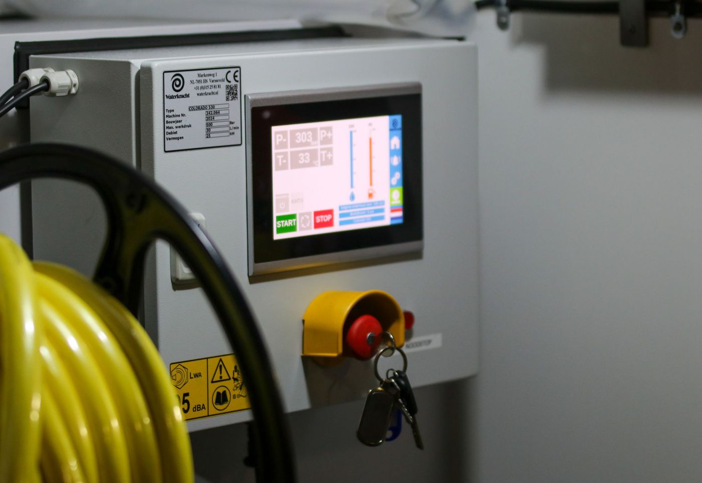 Control panel with a touchscreen operator interface